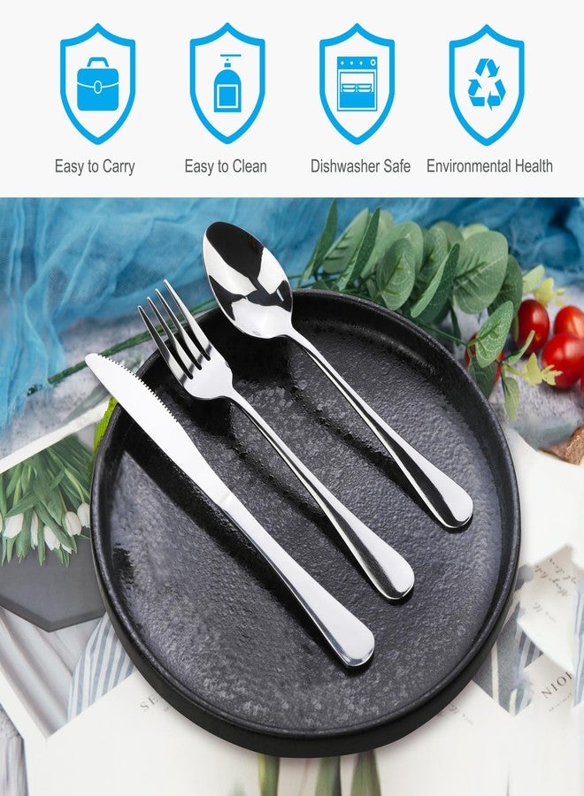 lengnoyp Travel Utensils With Case, Stainless Steel Reusable Portable Utensils Set With Case, Lengnoyp Travel Silverware Set - Image 2